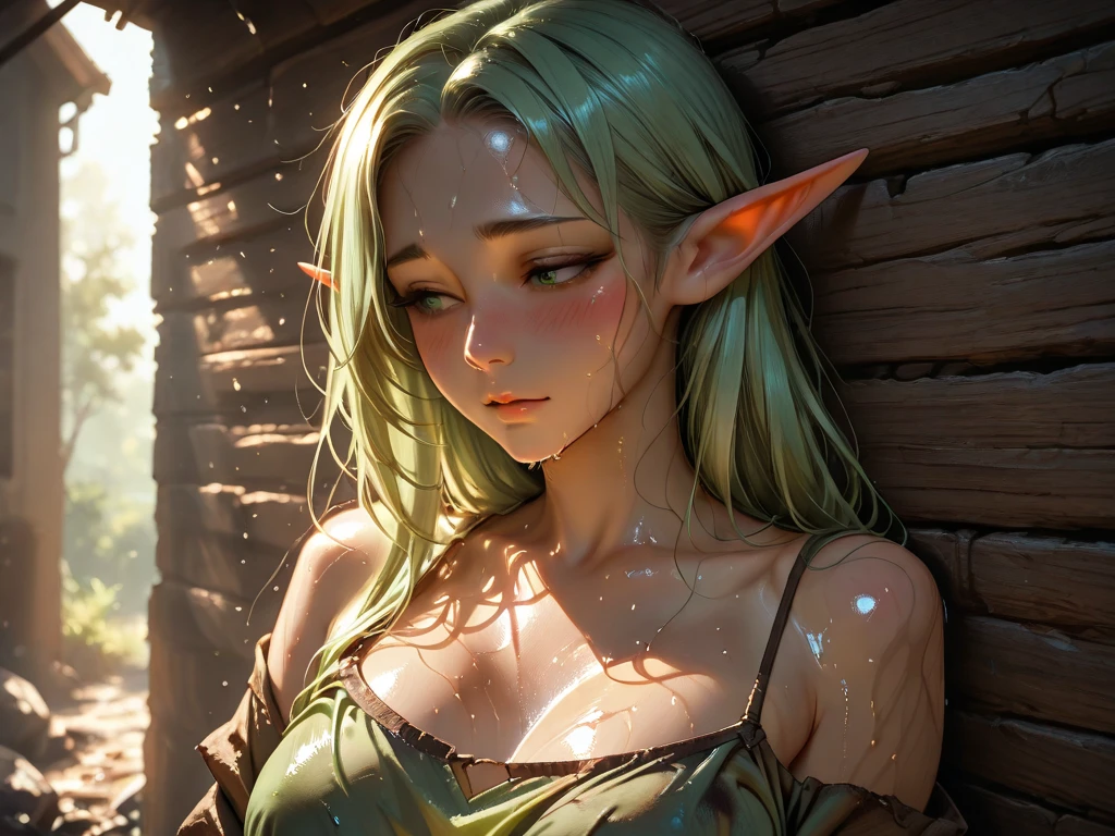 (best quality,4k,8k,highres,masterpiece:1.2), young, elf adventurer, (nsfw), sweaty, 
Break (all fours), 
Break (spread legs), 
Break ((back shot)),
Break ((from overhead:1.2)),
Break (ultra-detailed body), look away, cinematic, volumetric lighting, soft lighting, 