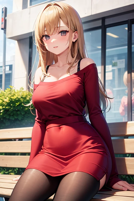 (naked:1),(wet_red dress:1.1),Asuna,light smile,sexy,wet_hair, best quality