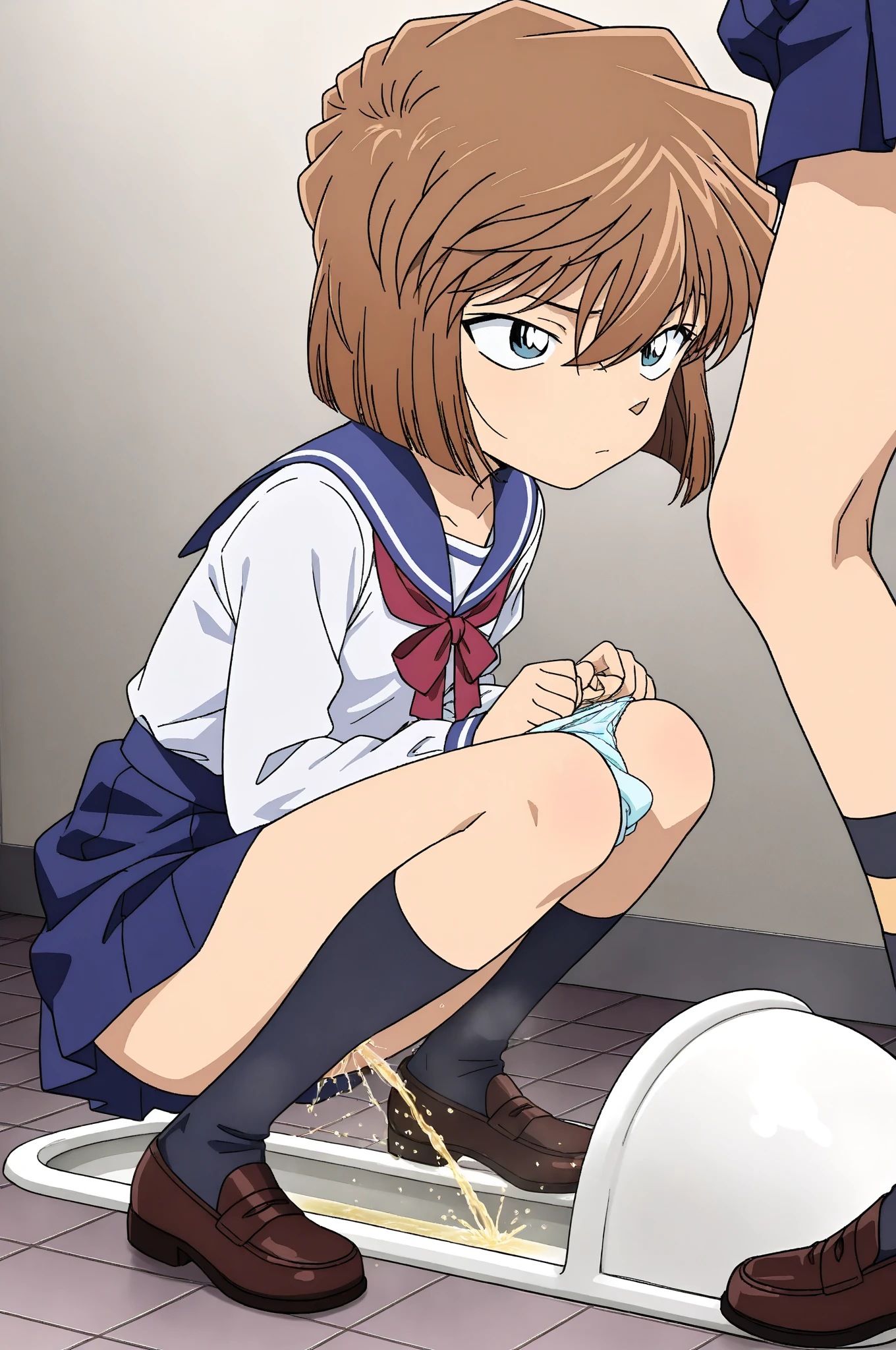 1 girl, wood, brown hair, short hair, twin tails, short twin tails,
brown eyes, vaginal sex,