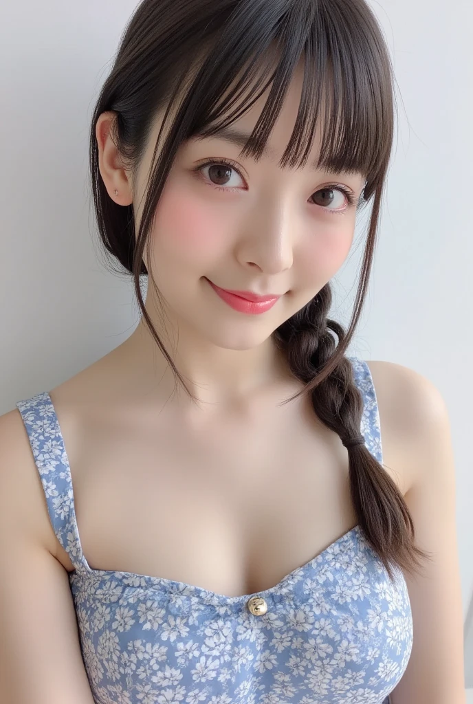 (Best Quality, 8K, hight resolution, masutepiece:1.5), Ultra-detailed, (Realistic ,Photorealistic ,Photorealsitic:1.5), 1girl in, (Perfect body :1.5), Ultra-detailed face, Detailed lips, Detailed eyes, Sexy double eyelids, Beautiful detailed eyes, Beautiful detailed lips, sexy flirty pose, wearing Lingerie, Hi-Res, Cinematic Angle, Professional Lighting, Unity 8k Wallpaper, Aesthetic, ​masterpiece, top-quality, Shy laughter, (Large Breasts:1.5), (Slim Body:1.5), (Cute Lingerie:1.5), (twin tails hair:1.5),(18 years old)