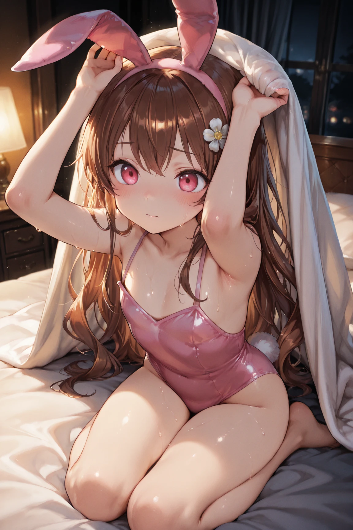 ((Top image quality、8k、masterpiece:1.3))、full bodyesbian、Focus sharpness:1.2、Beauty with outstanding style:1.4、Slender abs:1.2、((Brown hair、huge tit:1.2))、Highly detailed facial and skin texture、A detailed eye、二重まぶた、((((fullnude))))、((((teats))))、wide open legs、somersault、slingshotA detailed eye、二重まぶた、、sexy、Show armpits、Highly detailed facial and skin texture、A detailed eye、二重まぶた、(((Hanging eyes)))、((red eyes))、demonic horns、tusk、(demonic wings)、A dark-haired、Semi-long、((heavy wind))、((Unkempt hair))、(Red hair ornament)、((Troubled face))、(((Shy face)))、((shame))、((from below looking up)))、((deep in the night))、moonlights、((crescent))、((Red Moon))、(((shadowy)))、(((鎖骨)))、kawaii、Abandoned castle、Ruins、(((pubick hair)))
