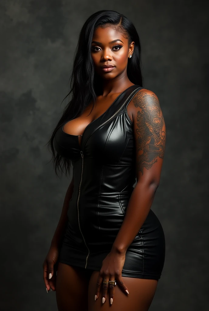 obra prima ,Ultra realista, Foto realism , Beautiful black woman , wet lips , olhos castanhos , cabelo castanhos compridos , soltos ao vento , coxas musculosas , corpo inteiro , (( tatuagem na lateral da perna , tatuagem tribal )) , pele muito detalhada , sexy position , vestido cinza claro brilhante , (( vestido estilo grego cinza claro brilhante )) , brilhante , tudo detalhado , landscape in aphrodisiac background , janela , Amanhecendo , PECADO , luxuria , strong illumination , marcante , 8k