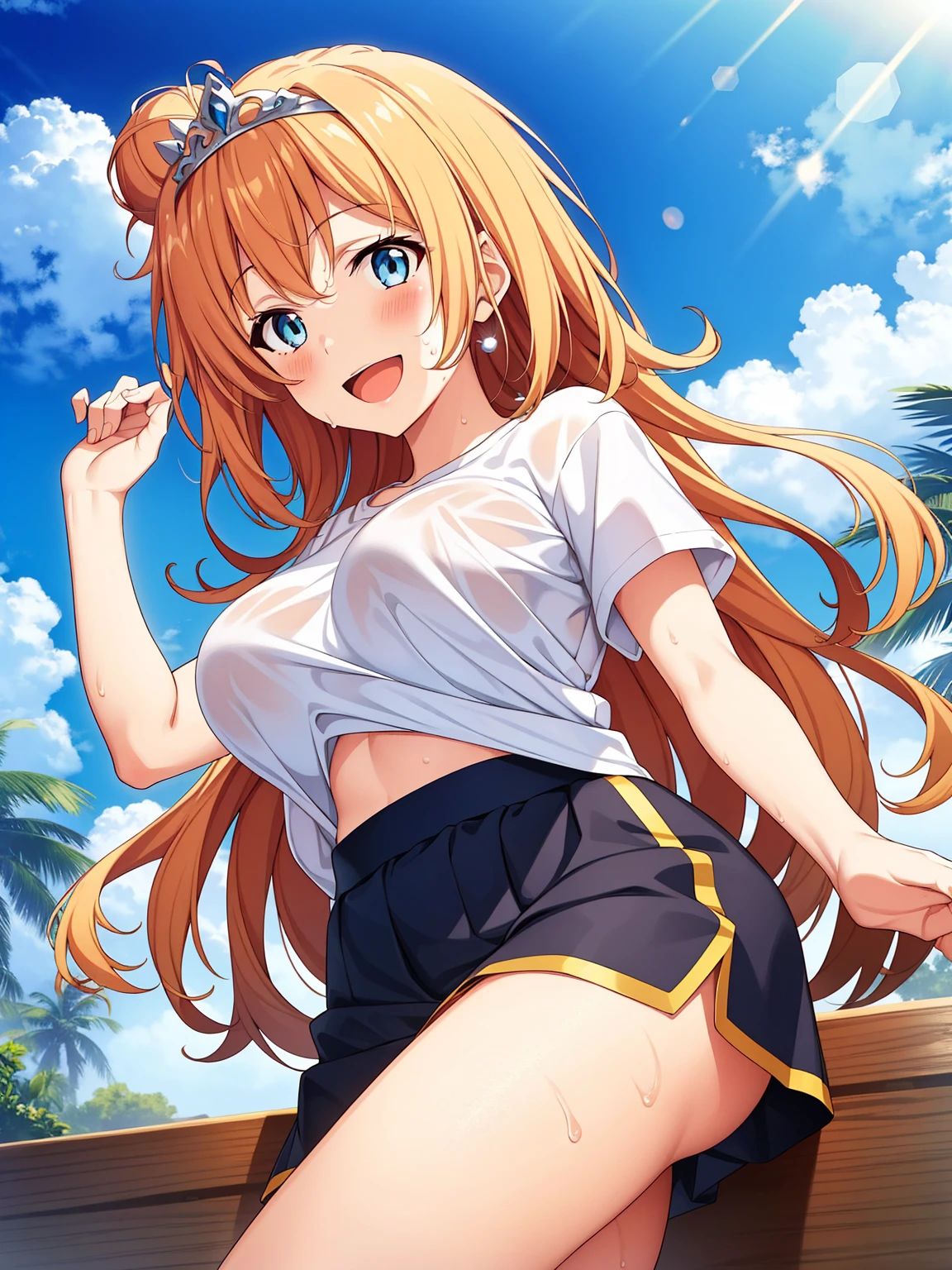 score_9, score_8_superior, score_7_superior, Break Source_anime, One girl, Hoshino Ruby, Blonde, Long Hair, one side superior, Red eyes, mismatched psuperiorils, star-shaped psuperiorils, , Red Bow, Grey Skirt, 眉をsuperiorげる, One knee, autumn ,anime girl in bikini standing on a beach with palm trees, wallpaper anime blue water, 4k yen manga wallpaper, anime moe artstyle, anime! 4K, anime! 4k yen, seductive anime girl, 4K anime wallpaper, ultra hd anime wallpaper, Realistic Bikini, Red cute tie, [ 4k yen digital art ]!!, ecchi anime style, anime girl sitting on bed with arms crossed, an anime drawing by Jin Homura, Pixiv, Tropical Hair Ribbon, anime moe artstyle, cute anime girl, I also make fan art,  , Check it out, anime best girl, anime visual of a cute girl, young anime girl, an anime girl, pretty anime girl, anime girl, Very detailed、masterpiece、Highest quality、Ultra-high resolution energy A、8K high resolution、Photo-worthy clarity、Detailed eyes、Gradation、Perfect anatomical figure ,hard disk、Hmph (English) ,Nikon Z9 80mm Lens , Tabletop、Model standing、Deep pink lace panties、The dress is made of white lace material(((Show me all my panties)))、(((The skirt is definitely worn.)))、(((スカートの裾をsuperiorげる)))、Panty Focus、Too bright natural light、sunlight、Detailed lace panty pattern、Regular panties、(((While standing, スカートをsuperiorげてカメラにパンティを見せましょう)))、(((beautifultiful alignment and snow-white teeth)))、(((Lift the skirt Greater than and、 Greater than,、Show your panties to the camera)))、Ultra slim body, Big Breasts、Slender model body type、beautifultiful posture, By subway、extremely hVery detailed、masterpiece、Highest quality、Ultra high resolution A、8K high resolution、Photo-worthy clarity、Detailed eyes、Gradation、Perfect anatomical figure ,hard disk、Hmph (English) (English) (English) (English) , Nikon Z9 80mm Lens , Tabletop、Model standing、red lace panties、This dress is made of red lace material.(((Show me all your leggings)))、(((The skirt is definitely worn.)))、(((スカートの裾をsuperiorげる)))、Leggings Focus、Too bright natural light、sunlight、(((While standing, She lifts her skirt to show her panties to the camera)))、(((beautiful