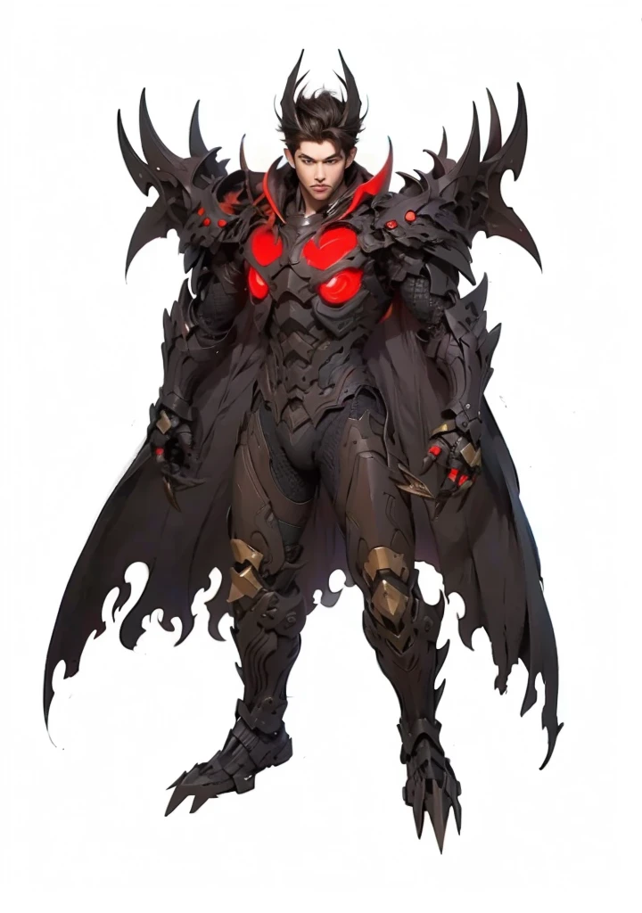 (megan fox), ((((((1 muscular demon girl)))))), (((huge upper body))), long hair, ((((huge demon wings))), (((pale skin))), (((sharp teeth, Huge horns, large nails))), navel, ((((full body front view)))), (((perfect hands, perfect fingers))), (((black empty background)))