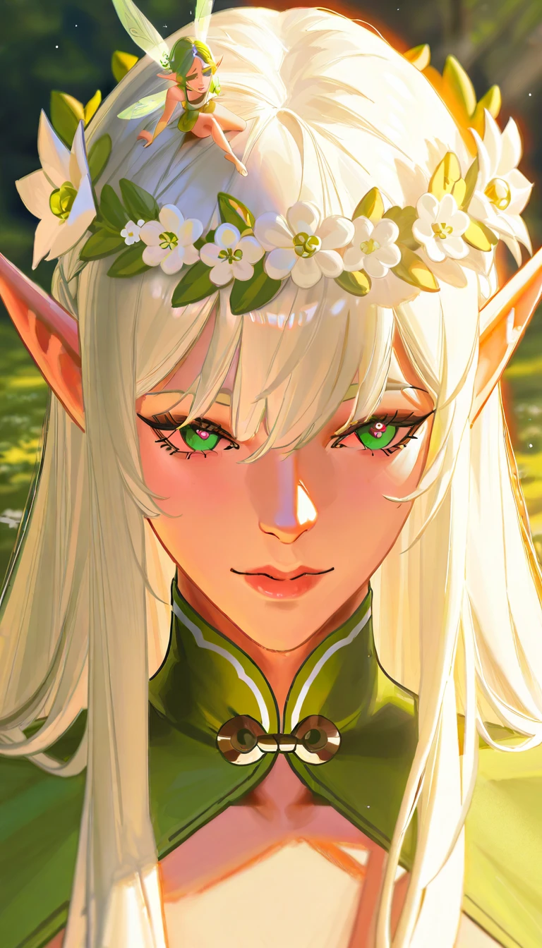 elf、Green background