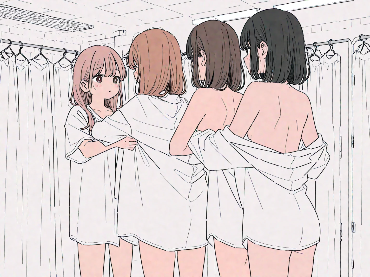 Naked masturbation、Ahegao climax