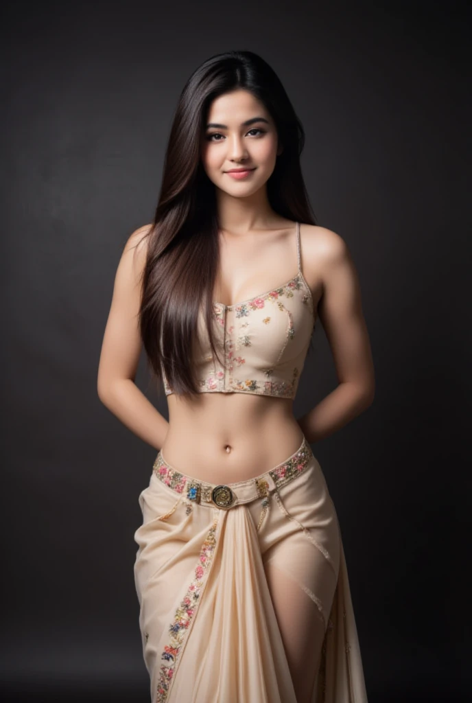 Replace with top indian model with cute smile