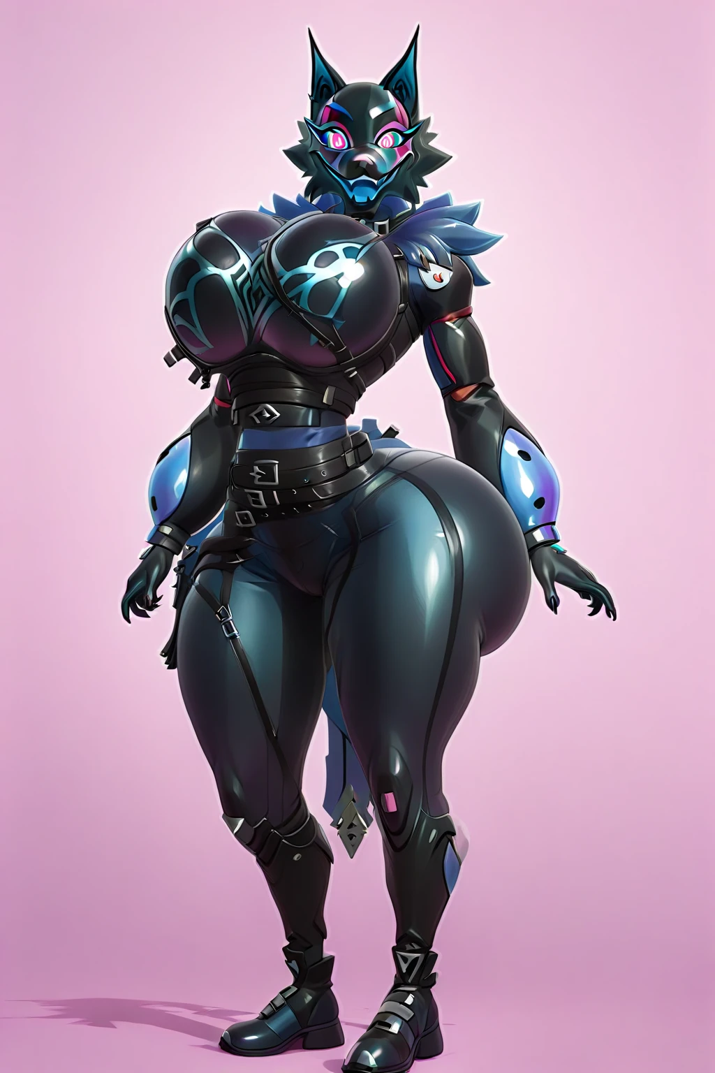(Protogen),(masterpiece), (high res), (huge breasts), thick thighs, wide hips, cleavage, slim waist, (hyge breasts), round breasts, thong, crop top, ((very reflective skin)), (glossy skin), ((extremely reflective body)), (very reflective cleavage) purple skin, lubricated body, (lubricated cleavage), oiled skin, ((display box)), white background, simple background.