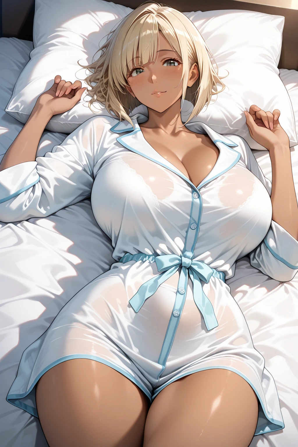 girl,hijab,sexy,hospital,beautiful eyes,3 nipple breast,big breast,cry,screamed,hijab,hijab girl long white clothes and wet girl short pants outfit,hijab,wet hijab outfit,in hospital bedroom,girl nausea,lymp-weak, and vomiting,girl's face, her face is red, her body is hot, her clothes are wet to transparent,the girl lay limp on the bed, the mattress was wet with sweat