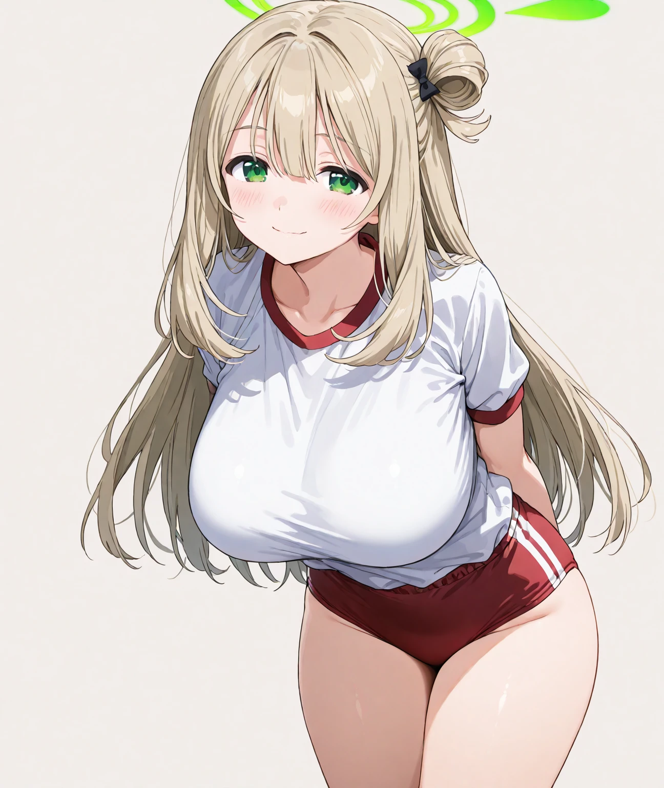 Cute little beautiful girl、Young face、Big Breasts、(A sweet and adorable blush:1.3)、Beautiful Eyes、Brown skin、Braid、leotard、stretch、From below、