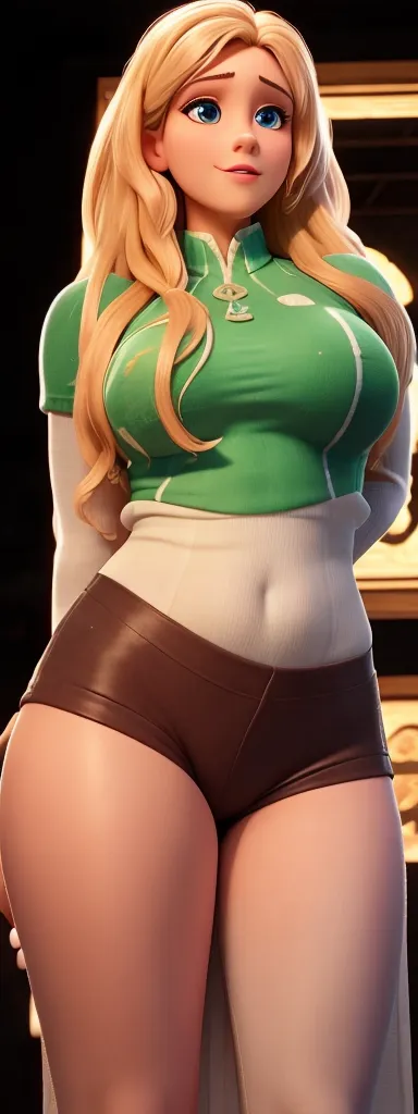 1girl 25 anos, leggins verdes ajustados, entre senos, pechos gigantes, top corto mojado, sexy decoration, top con escote mojado, nus, sin sujetador, Pikachu, bermudas,,trasero grande y alegre, caderas anchas, muslos gruesos,obra maestra, mejor calidad, muy detallado