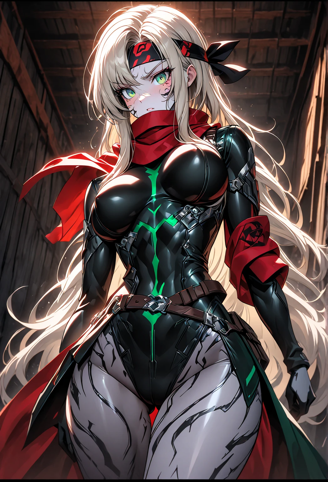 GtsGiga,knight,steel plated armor,green accents,muscalr,fair skin ton,giantess art,cityscape,Rampage, short hair,blonde,french braids,best quailty,masterpiece,mature meduim bosom,solo,1girl,dark knight