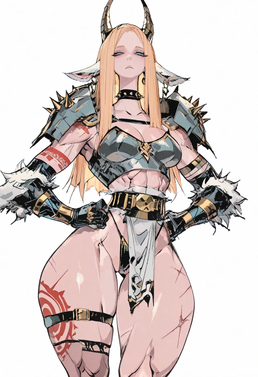 Un dibujo de una mujer con un vestido blanco sosteniendo una espada, Armadura de bikini ornamentada, Armadura blanca detallada, intrincada armadura blanca, Intrincada armadura blanca y dorada, Armadura blanca brillante, muslos gruesos y lisos de warframe, armadura blanca, Fanart exquisito altamente detallado, Armadura ornamentada blanca y dorada, pretty female cleric, Pesada armadura blanca y dorada, Chica armadura, cosplay adornado, dressed like a cleric