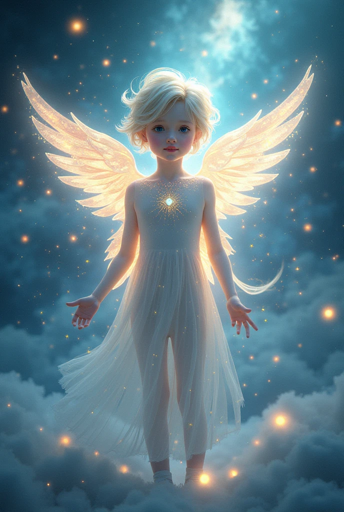 a close up of a child holding a crystal ball with an angel on it, of an beautiful angel girl, beautiful angel, beautiful angel girl portrait, angel girl, girl with angel wings, portrait of a beautiful angel, of beautiful angel, angel-themed, angelic light, angelic, angelical, angel themed, angelic face, angel, winged girl angel, an angel --auto --s2