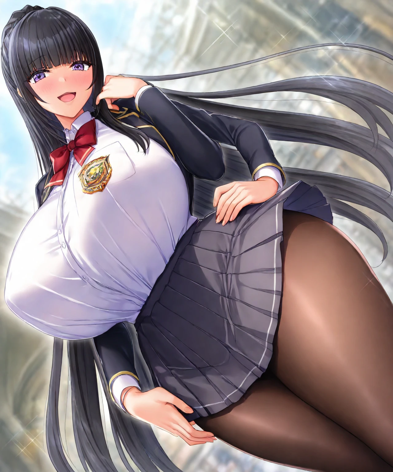 1womanl,31 years old,A MILF,Bigchest,big breasts thin waist,long legged,Buttock augmentation,Exposure, 独奏,(Background with:On the hill,tropical rainforest,In summer,stagnant water in the ground,outside of house) Feel free to hairstyle,stride,Sweat profusely,Drenched all over the body,Seen from the front,Long Black Hair , Mostly cloudy sky,(((tmasterpiece),(Very detailed CG Unity 8K wallpaper),best qualtiy,cinmatic lighting,细致Background with,beatiful detailed eyes,Bright pupils,(Very fine and beautiful),(Beautiful and detailed eyes description),ultra - detailed,tmasterpiece,)),facing at camera,hight resolution,ultra - detailed)nakeness,Wipe off panties,Revealing breasts,Genital only, Bulge,Camel toes,Raised sexy,lewd expression,flushed complexion,bocchi,frontage,Officer's Cap,(Wearing:White collar blouse,Black pantyhose)