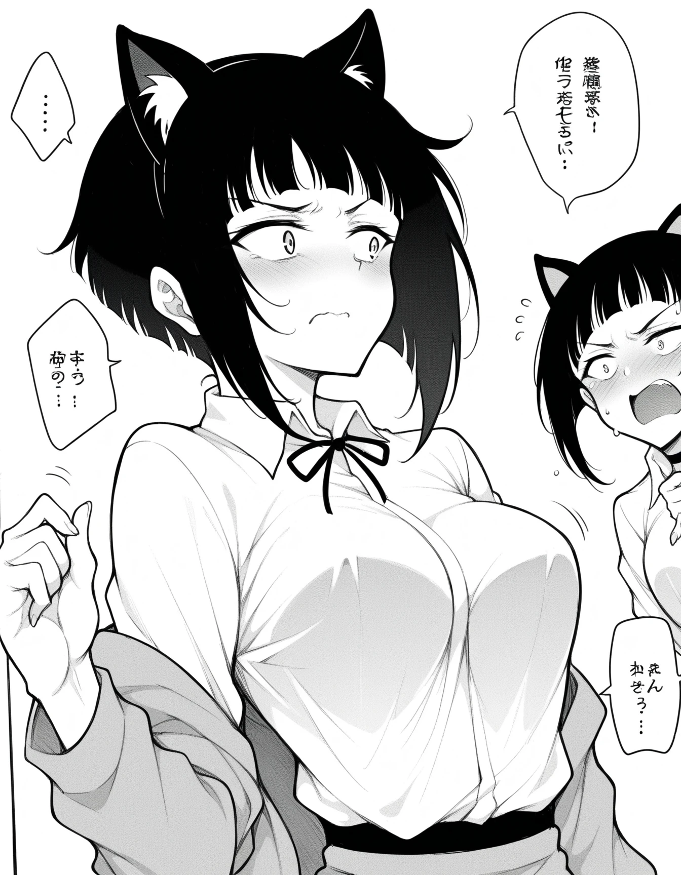 nsfw,gamec style,High-definition illustrations,Masterpiece,drooling,{{{{vulgarity}}}},A man and a woman are kissing passionately、Passionate kissing,wife,Mature Woman,hentai play