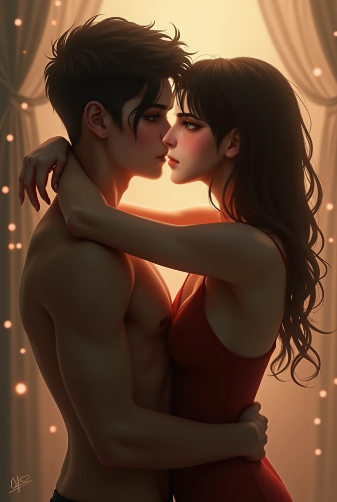 (extremely high quality CG artwork, best illumination and shadowing techniques),2boy, 2girl  in love, kissing passionately in the rain at night, the water glistening on their skin, a romantic and intimate scene, beautifully captured in a dynamic and engaging angle.