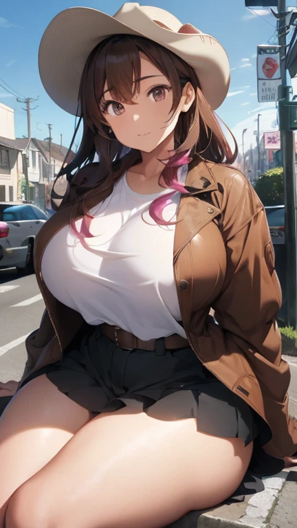 Erotic Anime Illustration、Anime painting、highest quality、Sex Appeal、Shibuya Rin、smile、Arcade、Dance dance revolution、Plump nympho gal showing off her tube top vagina、Perfect proportions、Spread your legs、Very large breasts、Fatty legs、Clear eyes、Sweaty、Cowboy Shot