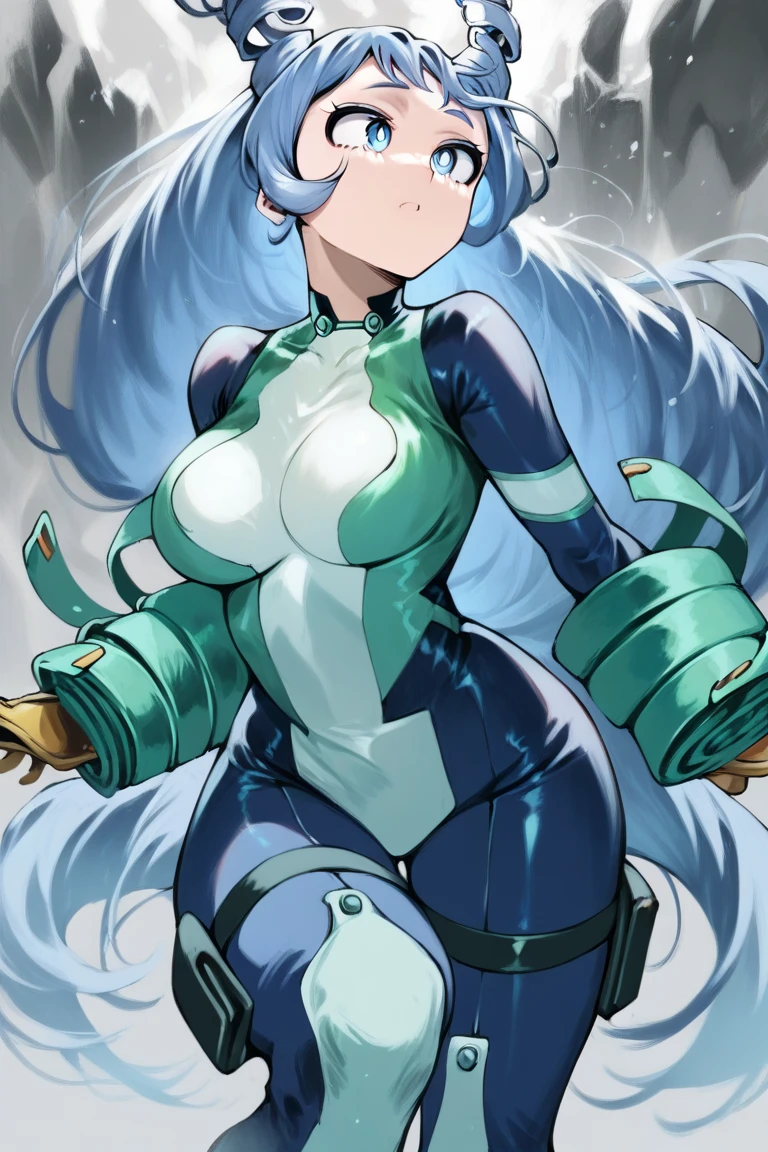 Large breasts Very large and curvy body