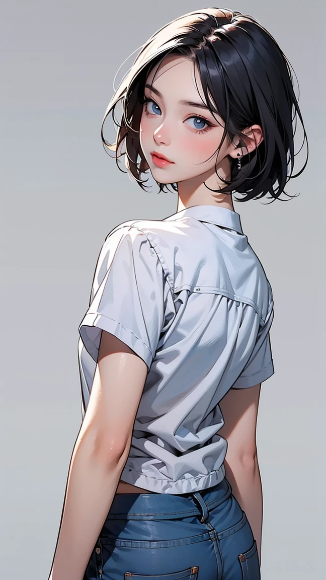 masterpiece, best quality, (dark photo:1.3), photorealistic, 1girl, flat bangs, stunning innocent symmetry face, shirt, emotional, ulzzang, (PureErosFace_V1:0.7), japeneseteacher
