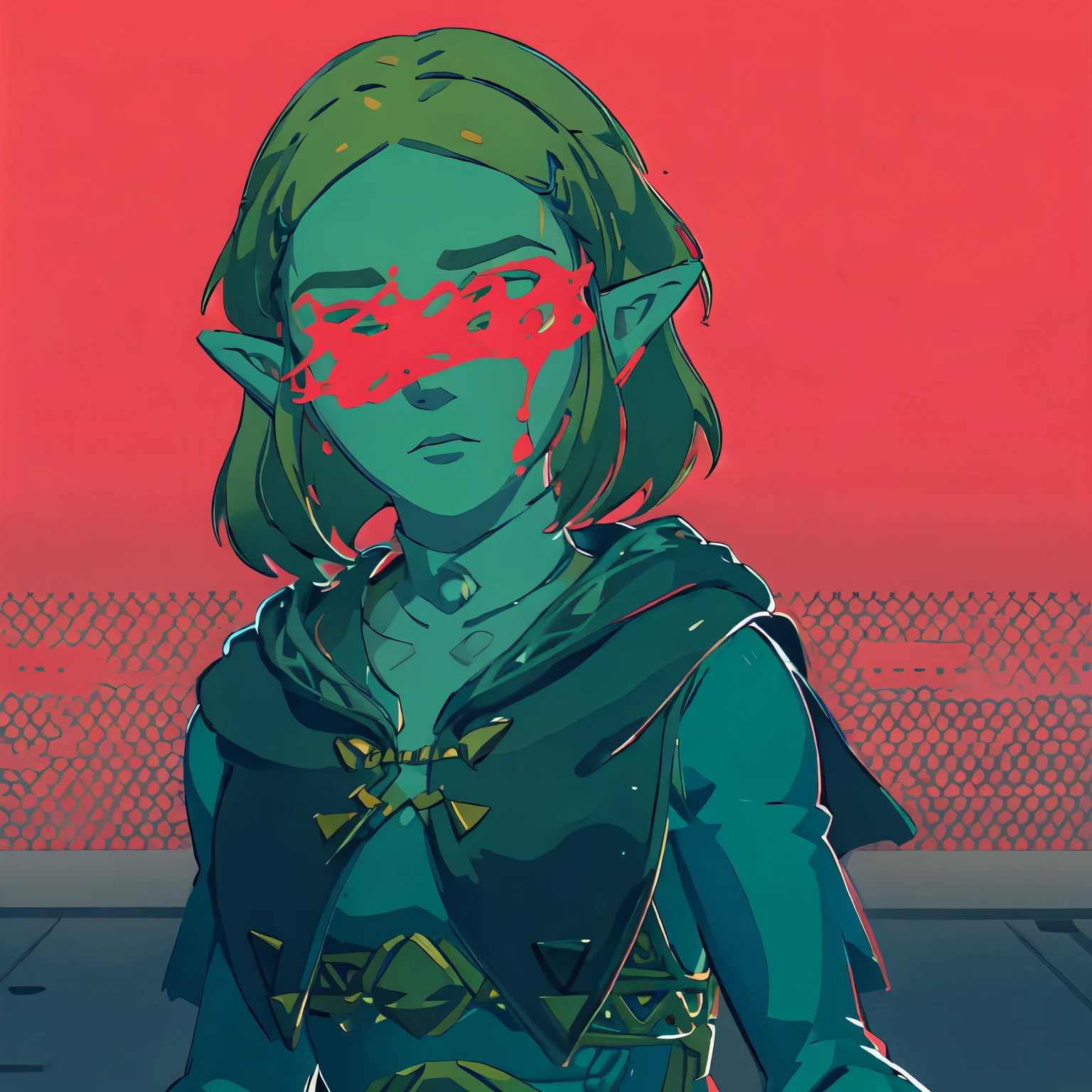 masterpiece, best quality, highres, 1girl, <lora:yoru_ni_kakeru_style:1> zelda\(princess\)