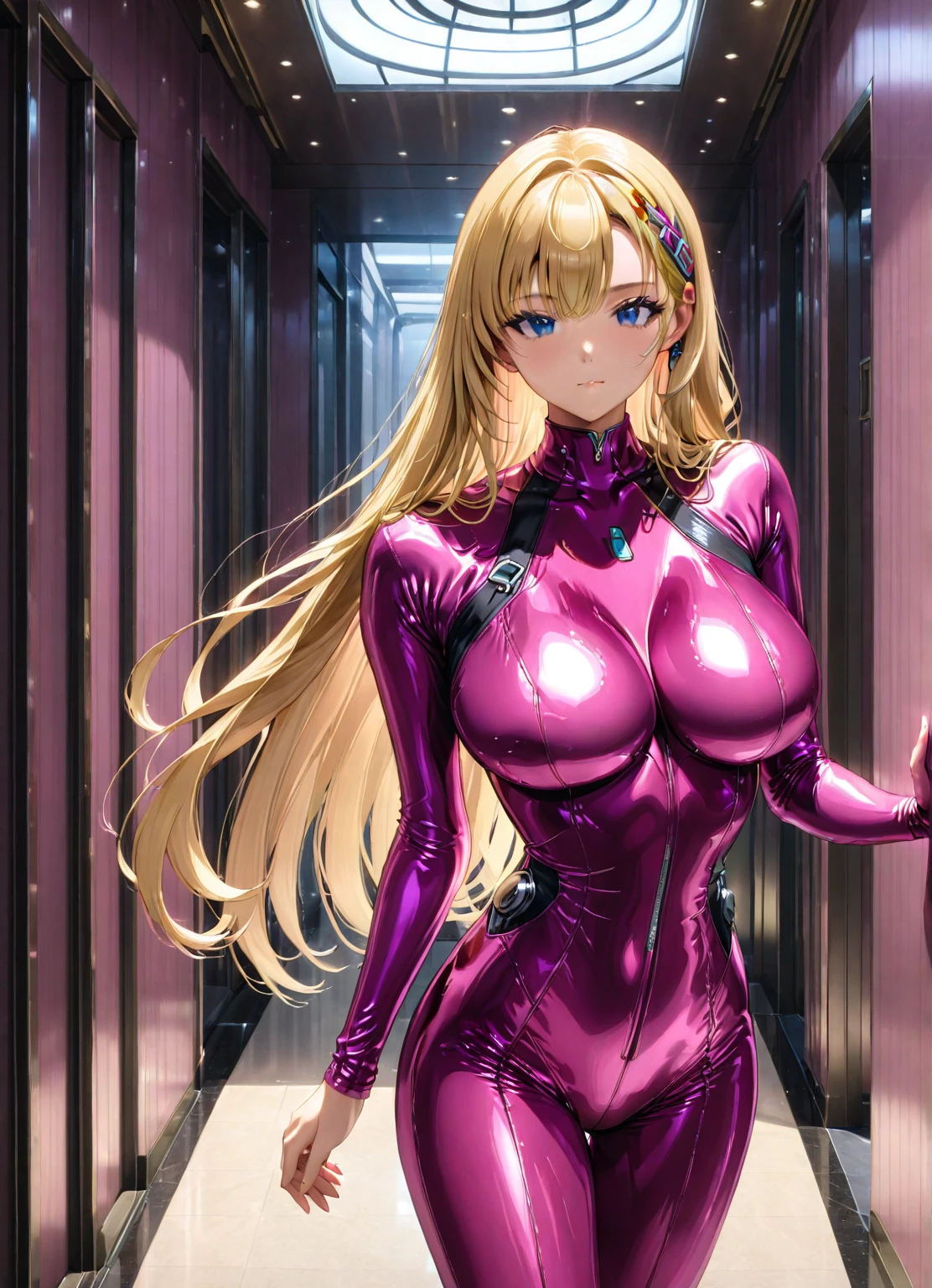 in 8K、glossy latex suit、(((Transparent latex suit)))、(((Transparent latex suit)))、gold city \(umamusume\)、Latex suit that shows off your body line beautifully、nsfw, 1girl, 1man, sex, standing doggy, from side