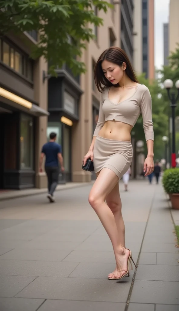 absurdres, RAW photo, extremely delicate and beautiful, masterpiece, Best Quality, ultra high resolution, 16k, hyperrealistic, realistic, photorealistic, photo-realistic, ultra-detailed, perfect anatomy, super Detailed skin, perfect figure, Very detailed CG 8k wallpaper, nude, pussy, shaved pussy, nipple, perfect nipple, perfect breast, round breast, small head, perfect fingers, (full body :1.2), super white skin, standing, kpop idol, nude, blushing, windy, sexy leg, smile, smile eyes, 3 guys, on the street, nude, puffy hair, bangs, (2 guys :1.5), long leg, small breast, (nude girl), messy hair, flat bangs, sexy lips, small round breast, black nails, tall man, cute hair, cute pose, no bra, (2 girls), teen, sexy pose, sad, police on background, angry man, smile, small breast, angry man, army hair man, holding bag, watch, office skirt, heels, angkle boots, hand on breast, japanese hairstyle, horny, open leg, holding bag, topless nude man, from below, angry, (medium perfect round tits), open leg, pussy, sun, sexy office skirt, smile, happy, open mouth, gold necklace, gold earing,