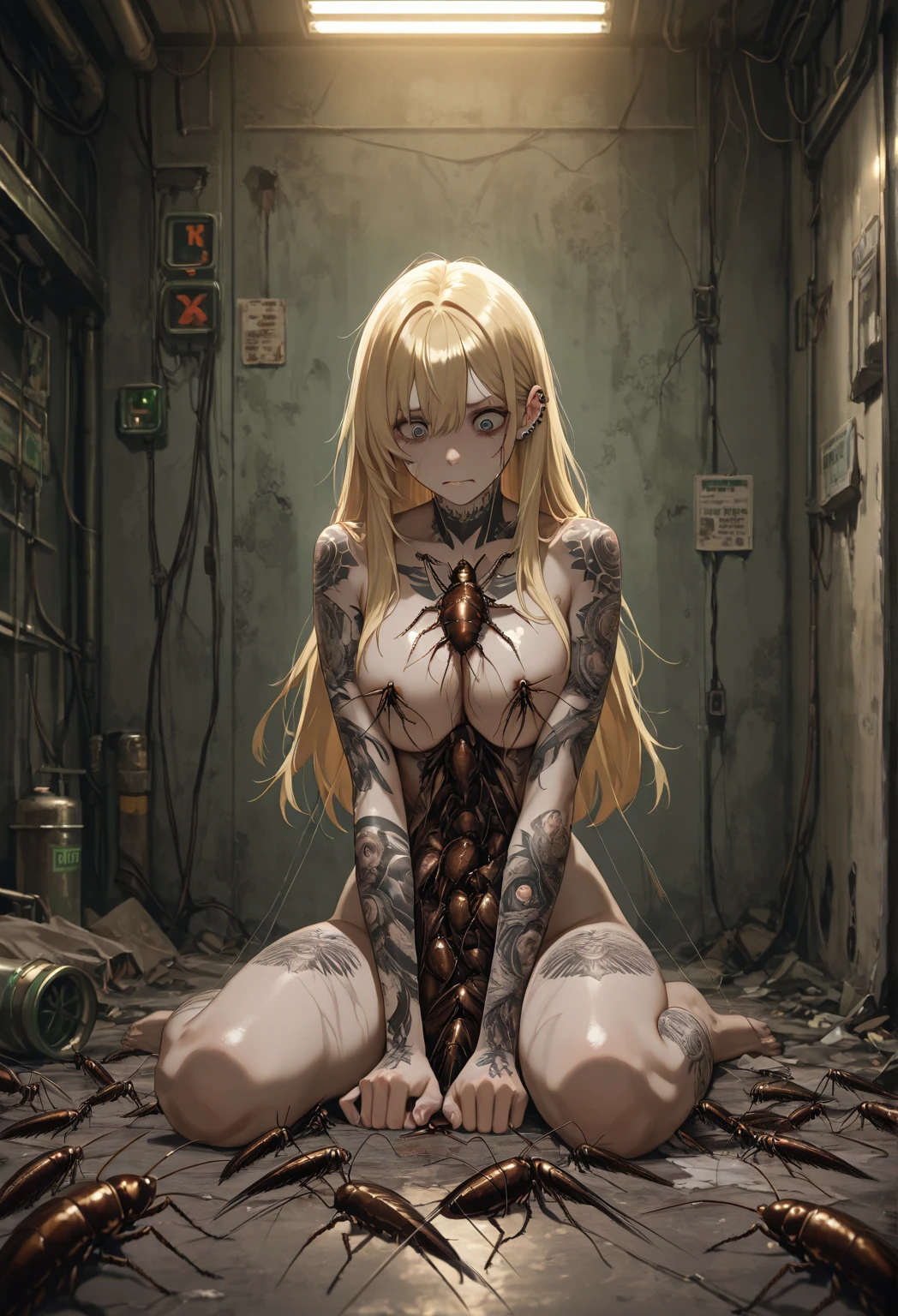 ((best quality)), ((masterpiece)), (detailed), 1girl, (big forhead:1.2),extremely detailed cute anime face, (((flat chest))), (flat chest:1.1),((((long twin braids,tight braids,long braid,braided hair,long hair)))),intricate eyes,beautiful detailed eyes,symmetrical eyes,(((detailed face))),beautiful detailed lips, dynamic pose, looking at viewer, (((embarrassed))),(horrified expression),(crying),highres,(best quality),(ultra detailed,extremely detailed),perfect face details, ((masterpiece:1.4, best quality))+, (ultra detailed)+, long twintails, cute girl, (flat chest:1.1), small breasts, prominent collarbones, skinny arms, flat stomach, visible hip bones, long hair, red hair, white hair, blonde hair, dark hair, ponytail, thick ponytail, heavy ponytail, small breasts, perfect face, small breasts (flat chest:1.1), NSFW，tentacle-like vines, Covered with tentacles, encoiled by tentacles, Tentacles around the body, many tentacles, captured by tentacles, bound by tentacles, trapped by tentacles, Fine details，Tentacled，Tied with tentacles, roaming tentacles, drooling，Crying，horrified expression, panic, fight for survival, helplessness, Detailed body，Full limbs，NSFW, being pulled into a flower, wild environment, jungle, terrifying floral environment, horrific nature, predatory flora, fairy catcher, fairy trapper, fairy catcher plant, tentacle-like vines, fairy trapper-plant, fairy catcher flower, tentacle-like vines, fairy trapper-flower inspired by carnivorous plants; a plant occupying the equivelant evolutionary niche as a spider would