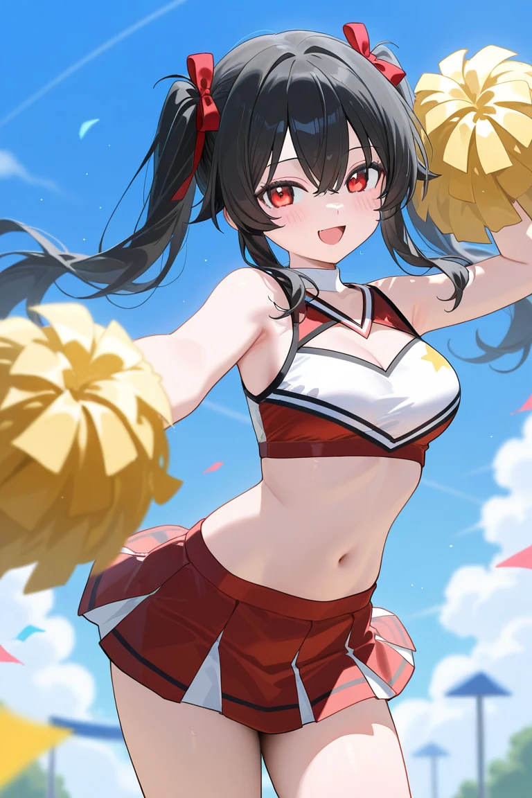 1 Girl、blush、Cleavage、Cheerleader、