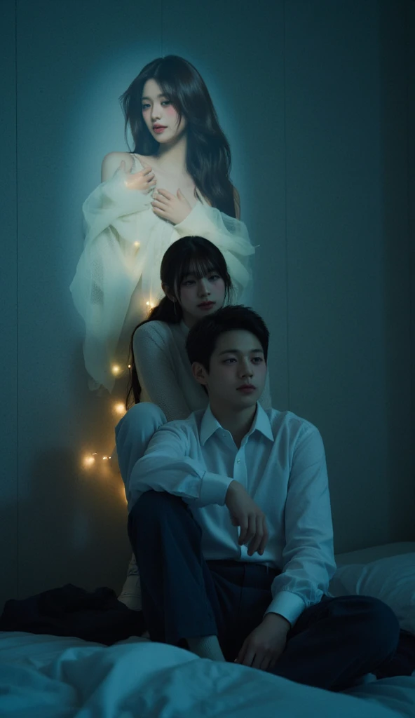 the girl in the Ao Dai is sewn from thin silk or cotton fabric, has a long and body-hugging white style that is very detailed, the peacock pattern in front of the shirt is very detailed, the girl stands in a very splendid space with many details