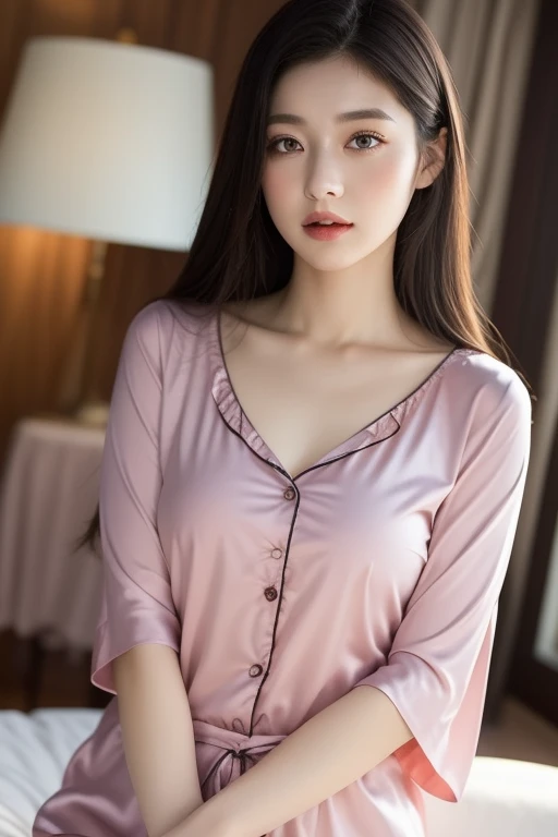 8k, masterpiece, RAW Photos, highest quality, Realistic, extremely detailed CG unity 8k wallpaper, Written boundary depth, Cinematic Light, Lens flare, Ray Tracing, (Very beautiful face, Beautiful Lips, Beautiful Eyes), Intricately detailed faces, ((Highly detailed skin)) 1 girl, In the Dark, Deep Shadow, Cute Asian Girl, Idol,(Very slim, lean and muscular body:1.3), ((Looking at the audience)),(Big smile:1.3), (Cityscape, Blurred Background), (Dim Light, rooftop, balcony), pretty girl, Earrings, bracelet, necklace, Clear Eyes, walk , Front shot, (Pale skin), look forward to, (Big eyes), ((Full Body Shot)), ((Black Silk)), ((See-through red nightgown:1.3)), (Brown Hair) (Looking at the audience:1.3), (Lace panties), Open chest, Medium chest, Shiny , (See through, Pink pajamas :1.3), balcony、((Sexy panties in full view:1.0))、((Spread your legs wide:1.5))、