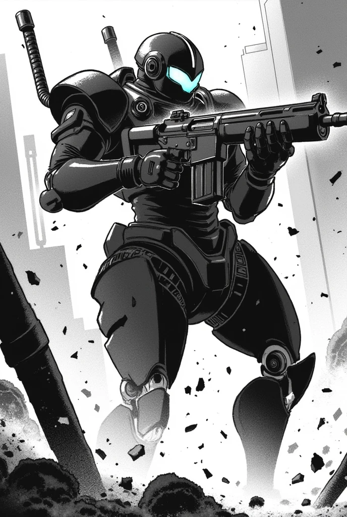 futuristic robot soldier by <lora:Brazyart:1.4>