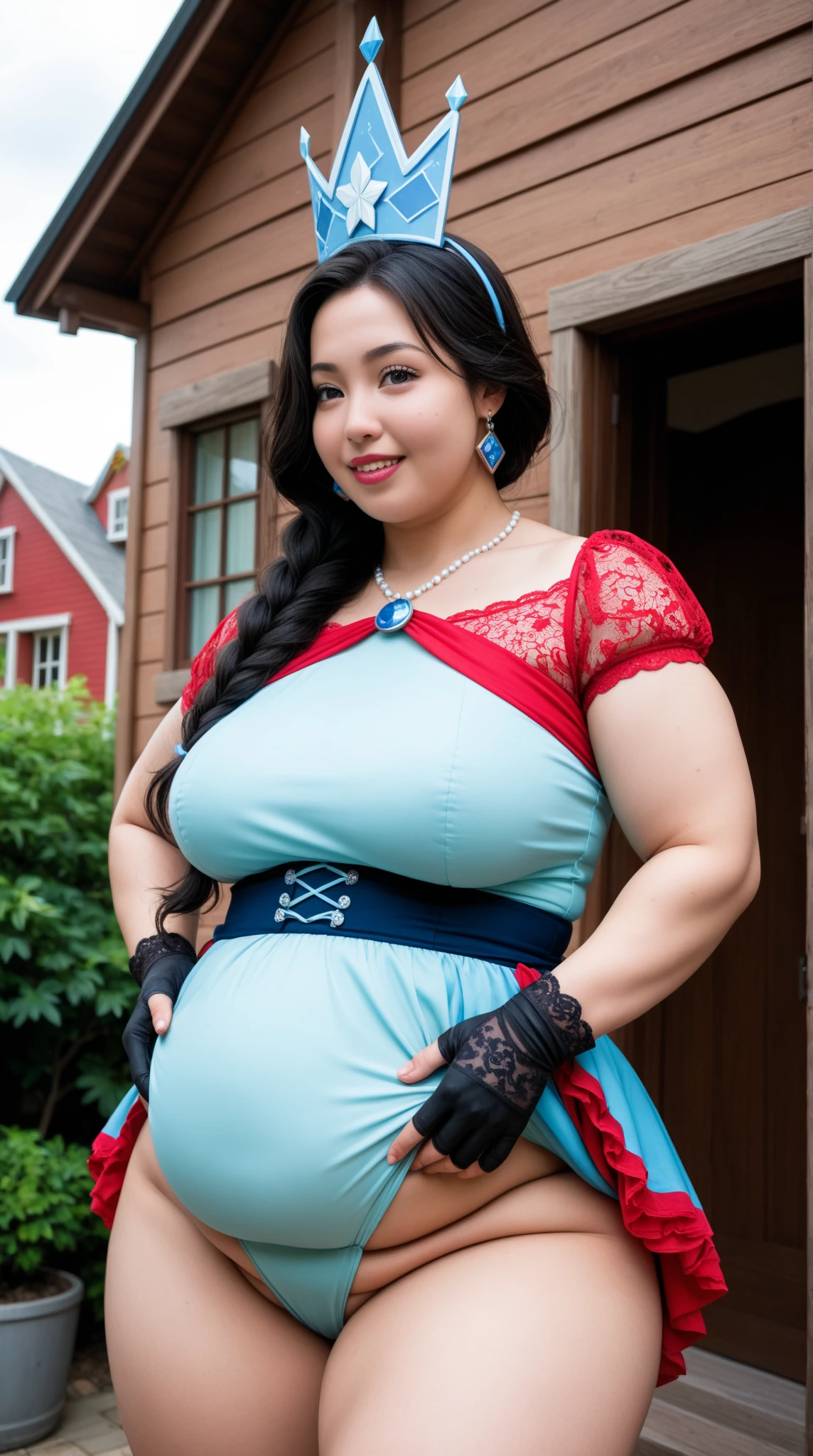 Fat obese sssbbw gluttony around belly minnie mouse