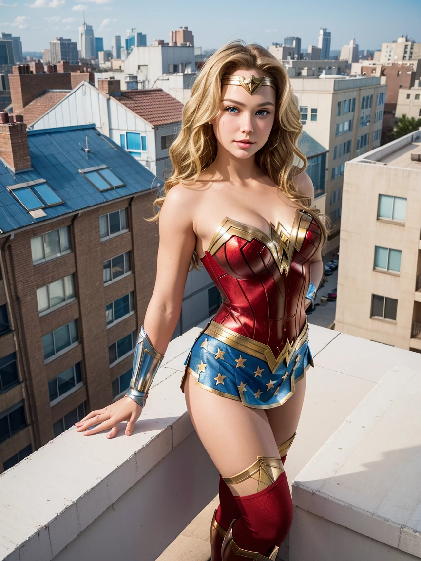Realistic Alexis ren wearing wonder woman outfit 