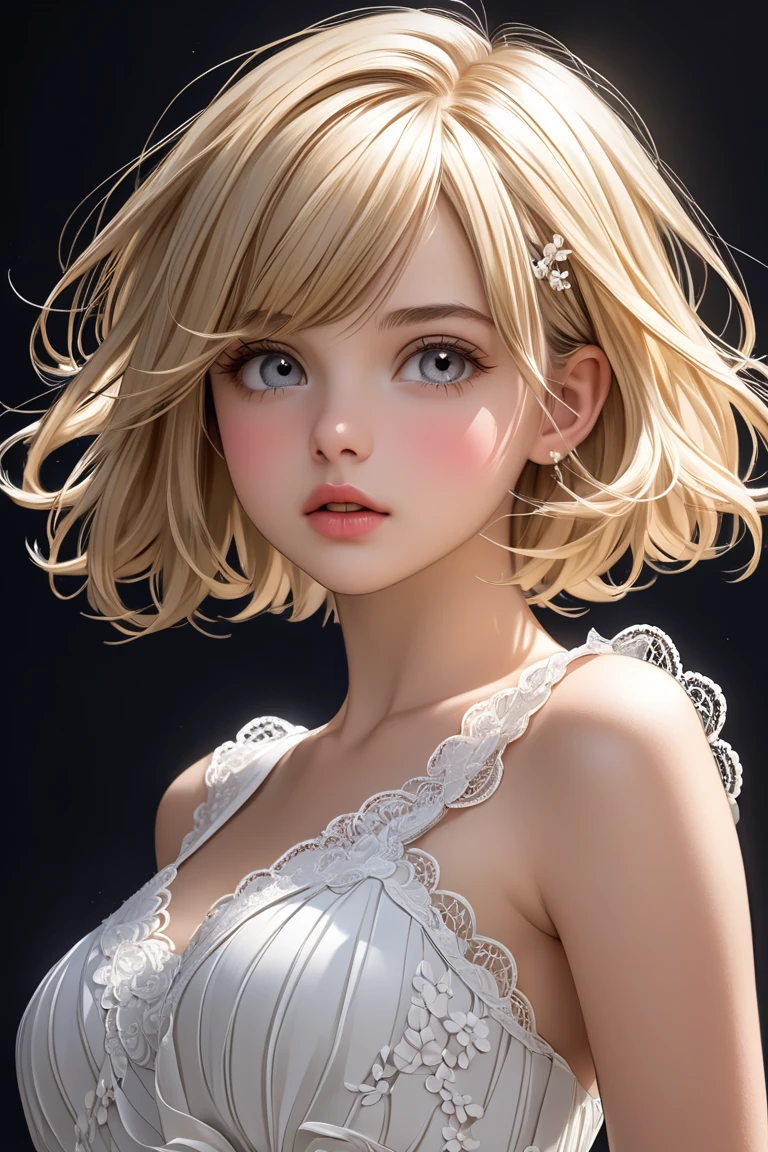 ((sfw: 1.4)), ((sfw, extra short hair, sidelocks-hair, 1Girl)), Ultra High Resolution, (Realistic: 1.4), RAW Photo, Best Quality, (Photorealistic Stick), Focus, Soft Light, ((15 years old)), ((Japanese)), (( (young face))), (surface), (depth of field), masterpiece, (realistic), wearing highly detailed (( maid clothes with frills and ribbon)), bangs, ((1 girl)),(half body image:1.5)