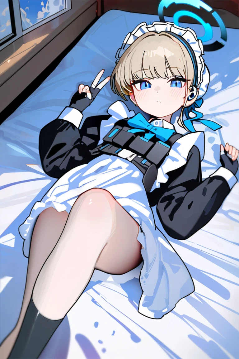 iwanaga kotoko sitting on her bed spreading her legs to reveal her panties, sitting on bed, cute girl, white panties, white dress, white beret, perfect anatomy, sexy, ultra detailed, hdr, 4k, spread legs, fullbody, blushing, pervert, perfect proportions, blonde hair, white pantihose, short hair, vibrator in tighhights, vibrator, pink vibrator, vibrator on tighs, vibrator on panties, aheago