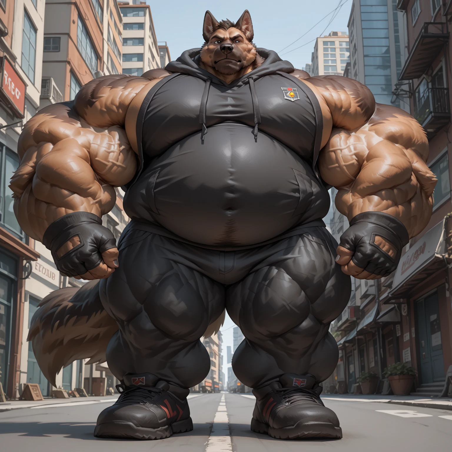solo, male, , , , hyper pecs, thick thighs, standing, indoor,,(,,(,solo,very hyper muscles:1.8)(Huge bulge:1.8)(corruption)), black glowing liquid,(((liquid_latex, , rubber:1.2),,black latex,goo transformation,(gooey,Wolf picture quality details:unreal engine,perfect light,detailed, photorealistic, 4k, hd, , , , good anatomy, , (), ,high quality, best quality, concept art, photorealistic, octane rende ()(nipple rings:1),wolf(feral, animal feet, feralfoot, pawpads, feral paws)