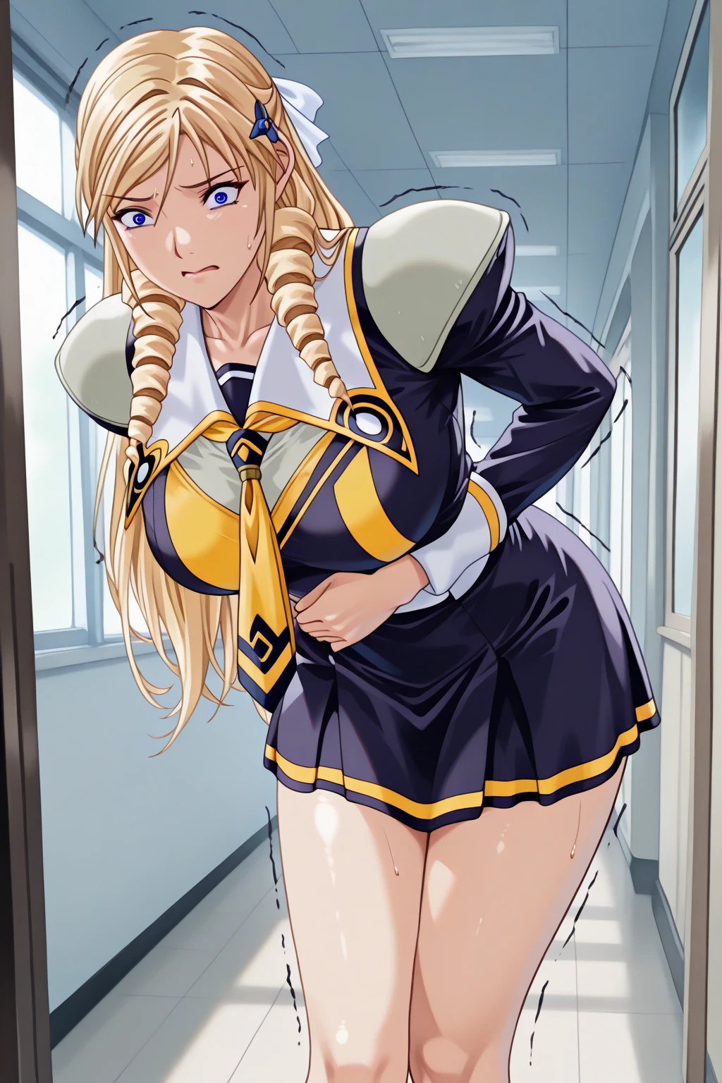 ((velocity)),Yellow smoke,Attacked by farts, (((Women air hostess))),velocity,(Yellow smoke is rising),i'i'i'i'i'i'airplane)),((One Woman)),((A girl smells a fart and gets scared)),(masterpiece:1.2、top-quality)、(the Extremely Detailed CG Unity 8K Wallpapers、ultra-detailliert、Best Shadows)、(细致背景)、(The best lighting、extremely delicate and beautiful)、depth of fields、1girl in、独奏、upward looking gaze、closed her eyes,Women air hostess,Ephemeral,,(longhair blonde),()),((((Girl is surprised when she smells the bad smell of farts)))),outfit like a office air hostess(),((((profile facing diagonally)))),((i'I opened my mouth in surprise....)),((Look up)),((Scared look)),((massive fart)),((fart text)),((covering her buttocks with her hands))