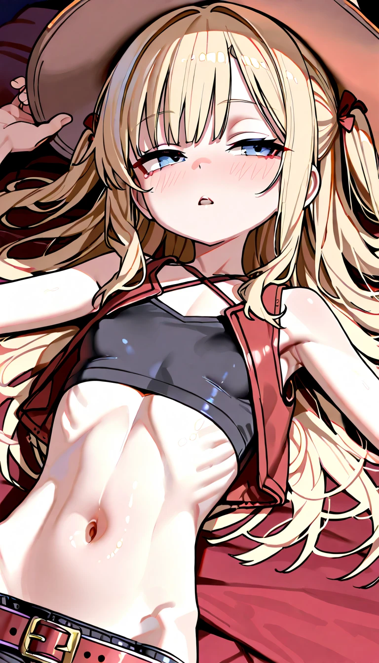 Genshin impact girl, lie in bed, gagged, tied tightly with big ropes,