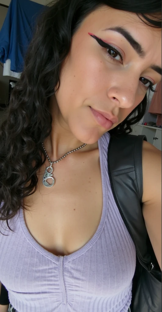 there is a woman that is holding a cell phone up to her ear, instagram story, 🤠 using a 🖥, profile picture, mai anh tran, profile shot, leaked photo, wholesome, profile pic, your mom, leaked image, in the background, smooth in _ the background, serena malyon, headshot profile picture, post, Big tits, huge , no clothes, sexy, cute, minimal clothes, thick nipples, nipple piercings, large areola, hard nipples, piercing through shirt, nipples hard through shirt, busty, major cleavage, naked, ripping through top, fat bbw, fat stomach, chubby stomach, bbw, tits spilling over sides, bra too tight, giant , upper body zoom in, showing off huge , see through top, large areola showing, filipina, cute, nipples poking out, huge naked tits, from above, above pov, naked, cleavage from above