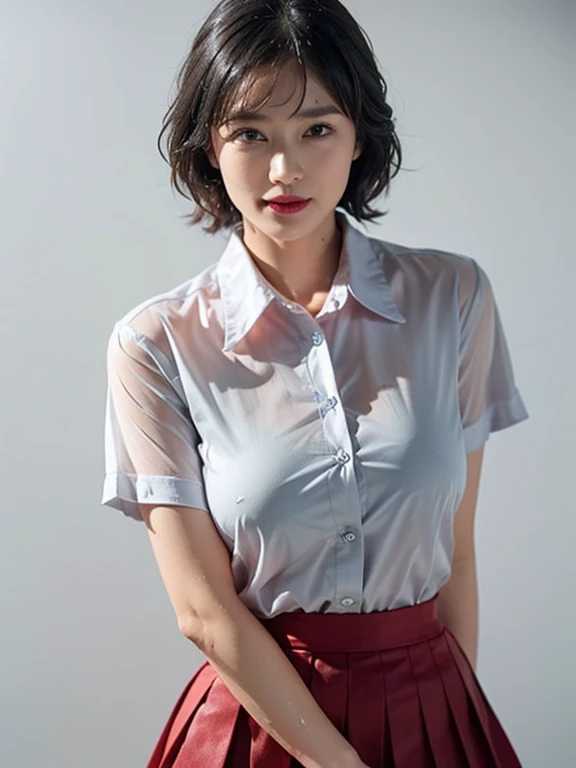 ulzzang-6500-v1.1, (RAW photos:1.2), (Photo Realism，:1.4), Beautiful and delicate girl, Very detailed eyes and face, Beautiful and delicate eyes, This is ridiculous., Unbelievably ridiculous, Huge file size, Very detailed, high resolution, Very detailed, Highest quality, Master of Peace、, Kemomimi, ((Japanese girls high school)), one example, Very detailed, Extra Large Headquarters, Unite, 8k wallpaper, brilliant, Fine details, Master of Peace、, Highest quality, Very detailedなExtra Large Headquartersユニフォーム8k wallpaper, Face lighting、light、16-year-old girl、((Not Wearing))、((Dynamic poses)))、(Camel toe)、(half)、(Pantyhose、、、、)、(Sit on your legs with your knees bent))、short hair、short hair、Long Neck、Stretch out your ears、bangs、Bigger eyes、eyelash、A beautiful、very cute