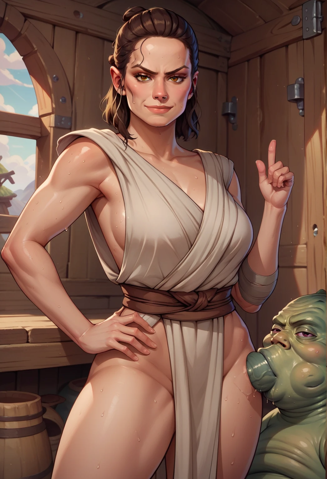 (((Sophie Marceau:1.2))), ((standing hanged beautiful mature female)), ((hanged by ugly skulled men)), (((sweaty skin))), ((dark green dress warrior tunic)), fantasy village, muscular, (breastplate) armor, (((cleaving panty in her vagina:1.2))), (((dark panty:1.2))), (thin waist), large hips, perfect face, (restrained), (manhandled, beaten), ((broken rusty steel armor)), ((brown long hair)), ((freckles)), (cameltoe), ((tied)), ((hardly beaten by men:1.2)), ((puffy pussy:1.2)), ((dark fabric)), (((she is hit in the cheek:1.2))), (((violent hanging movement effect:1.2))), (((one naked breast:1.2))), (((violent murder view:1.2))), (((choking))), (((hanged, strangled by rope:1.2))), (((head thrusted by noose rope:1.2))), (((tense bigger rope above her head:1.2))), (((large jute rope))), (((throat strangulated by men))), (((thrusted and strangled hanged by rope:1.2))), (((death by hanging on gallows:1.2))), (((insanely brutal rape and throttle:1.2))), (((biggest puffy pussy labia))), (((sagging breasts:1.2))), (((body hanged by the neck above ground:1.2))), (((biggest ((slip-knot)) around neck:1.2))), (((slip knot)))