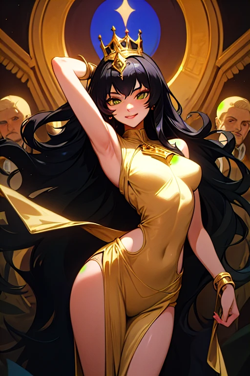 ((masterpiece), best quality, high quality, professional quality, highly detailed, highres, perfect lighting, natural lighting), portrait, Goddess, Short, Fit, Diamond-Shaped Face, Olive Skin, Black Hair, amber Eyes, Straight Nose, Full Lips, Receding Chin, Shoulder-Length Hair, Straight Hair, Long Curly Hair, large breasts, Threader earrings, golden satin lipstick, An oversized blazer with black jeans and heels, grinning, strobe, candlelight, tungsten, Simplicity,boat pose, yoga onesie, Heiress, Tall, Wide Hips, Oval Face, Olive Skin, Brunette Hair, Green Eyes, Long Nose, Thin Lips, Round Chin, Long Hair, Curly Hair, Blunt Cut Bangs, saggy breasts, Drop earrings, burgundy sheer lipstick
