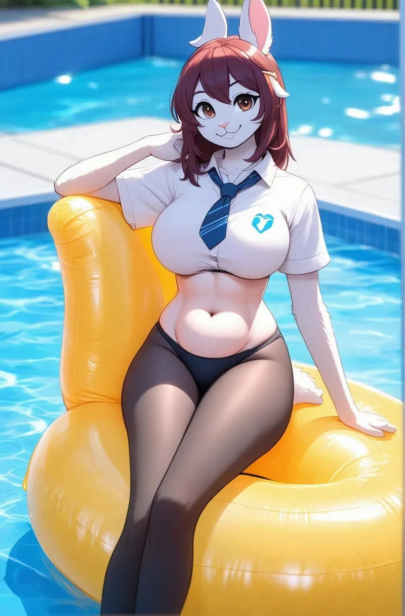 masterpiece, super detail, best quality, babe, (penguin costume:1.2), embarrassed, medium breast, classroom, sunset,
