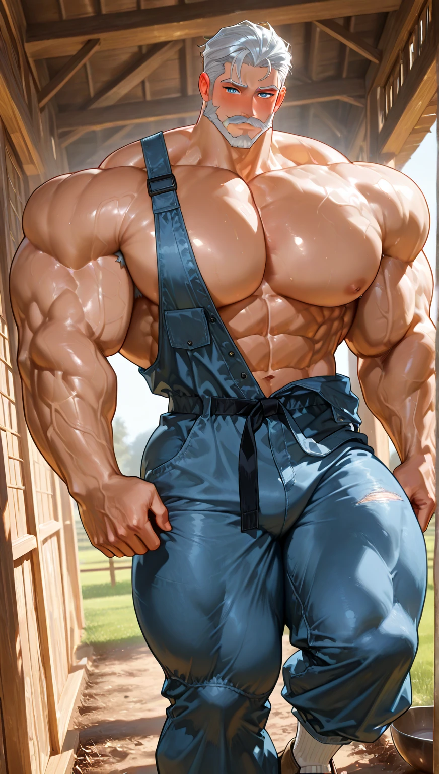 (beautiful girl:1.25), (megan fox:1.25), (large fake breasts:1.25), (young naked bodybuilder girl:1.25), (huge muscular arms:1.25), seductive face, mouth wide open carnage style, long red hair, perfect muscular body, super skinny legs, sissy, femboy, (full body view:1.25),