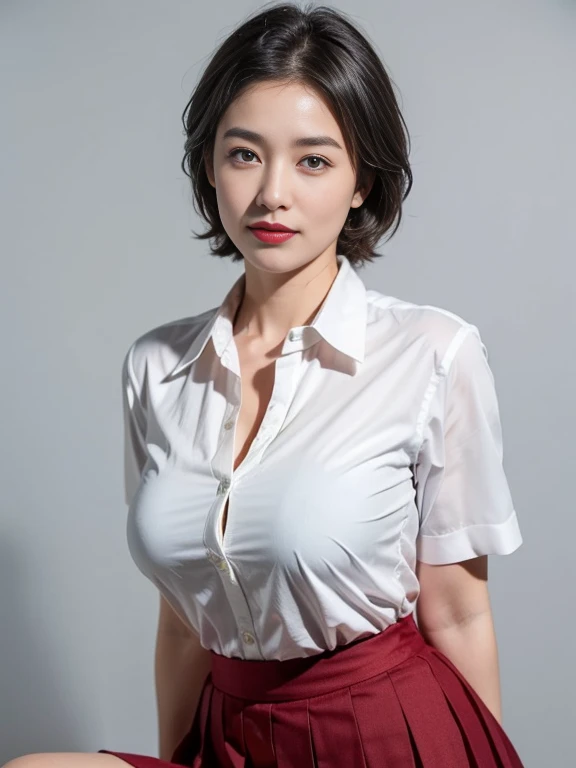 Expose狂、Plain background、whole body、Expose、Big Breasts、slim、Ao Dai、Areola、tits、Small nipples