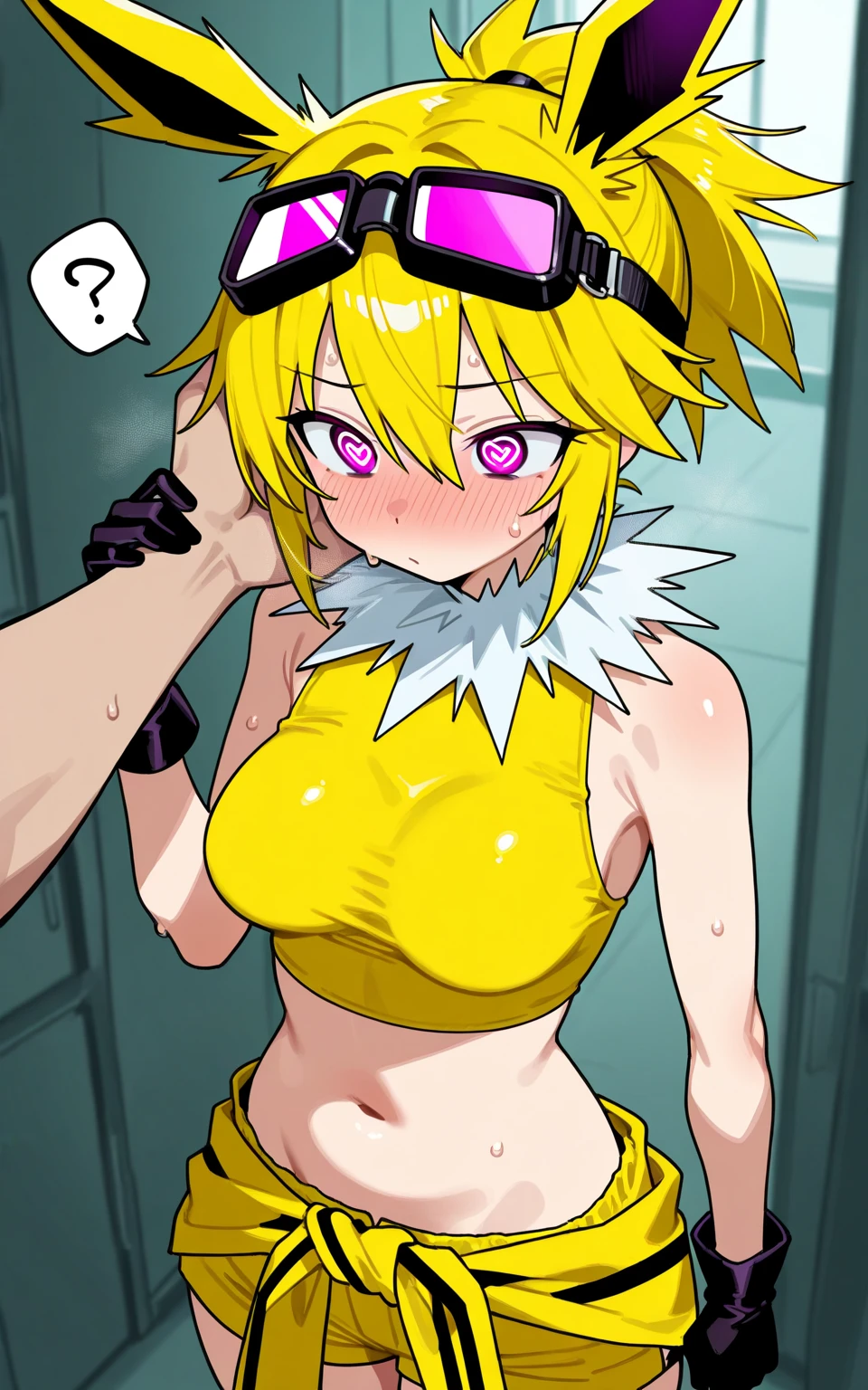 Kagamine rin, peeing, no clothes, embarrassed, pissing, nude, yellow hair, tears, crying