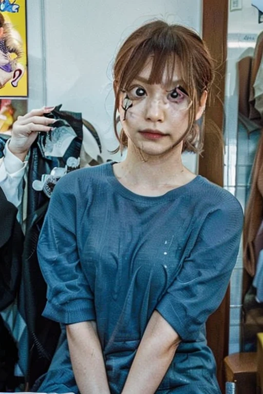 (Absurd:1.3),8k,(Detailed Photos:1.5),(Detailed face and skin:1.3),(Ultra-high resolution:1.5),(Realistic:1.5),Symmetrical clear eyes,Well-groomed face,(Ray Tracing:1.3) ,One girl, Japanese,high school girl,(wearing Japanese high school uniform:1.3),(Navy High School Uniform:1.3), break (Panties as a gift),(Detailed blue cotton panties:1.1),masterpiece, highest quality, Very detailed,classroom,Black medium straight hair,Focus Panties,Cinema Lighting,(Blushing:1.3),(Panty stains:1.4),Glasses,
