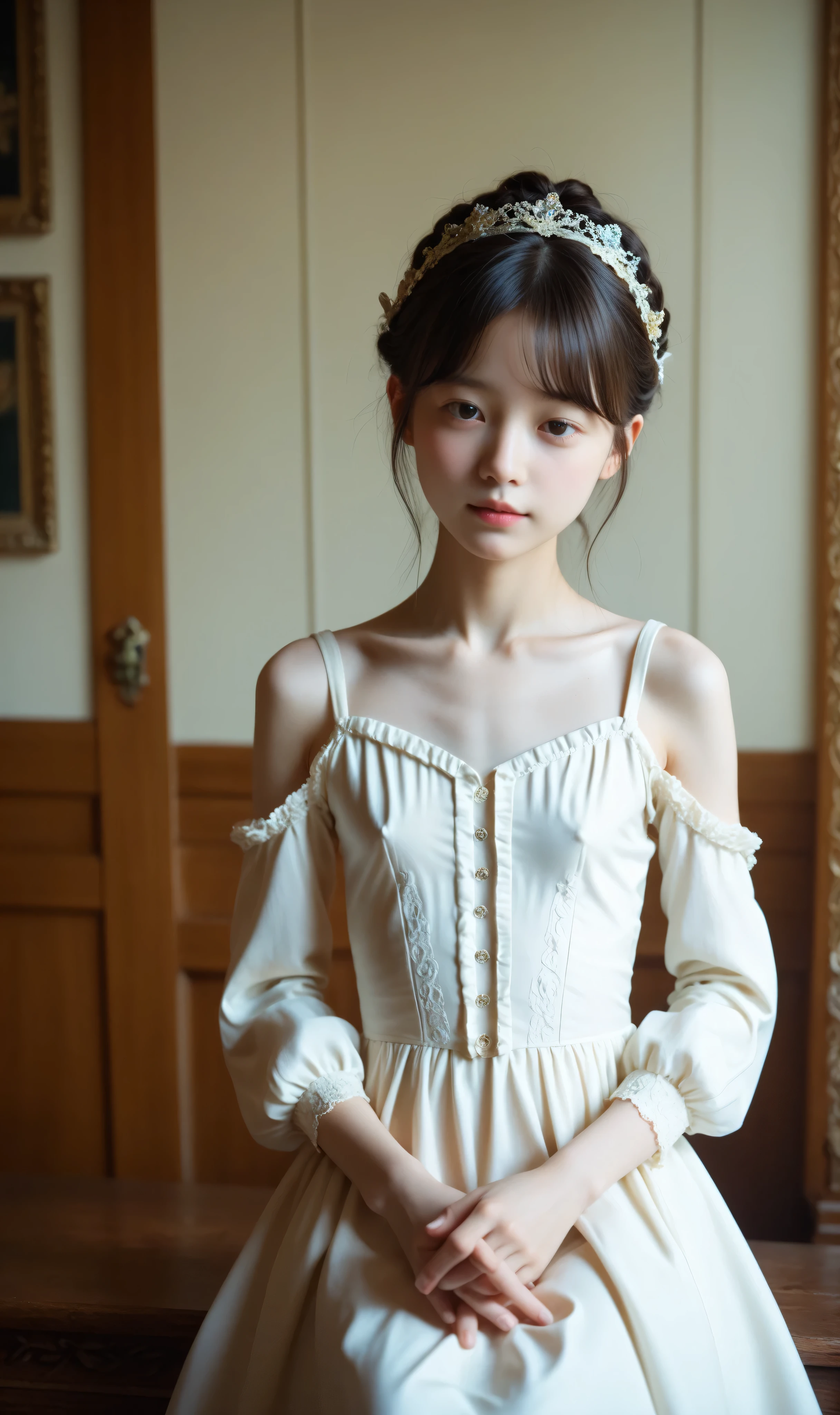 公式Art, Unity 8k Wallpaper,4K,16 kg, details, beautiful , beautiful , masterpiece, top quality, atmosphere, mystery, romanticism, creepy, literature, Art, Fashion, Victorian , Decorations, complicated, ironwork, , meditation, deep emotion , Supernatural , 1 girl, white skin, underwater white shoulder ,Narrow Shoulders,Thin Arms,bungs, flat chest,skinny ,slender,short,slender body,younger,かわいいyounger女の子,Narrow Shoulders, realistic, Japanese