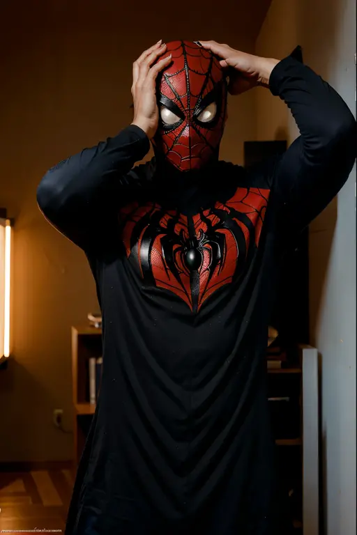 Homem aranha exitado